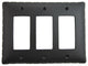 Classic Rancho Iron Triple Switch Plate GFI Decora SEPH432, Black