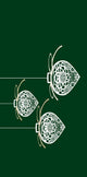 Filagree Ornaments Decorative Holiday Geometric Print Bath Towel, Dark Green