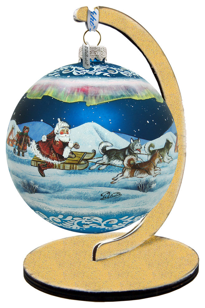 Hand Painted Scenic Glass Ornament Ball, Limited Edition