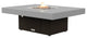 Rectangular Fire Pit Table, 48x36, Propane, Hilltop Gray, Bronze