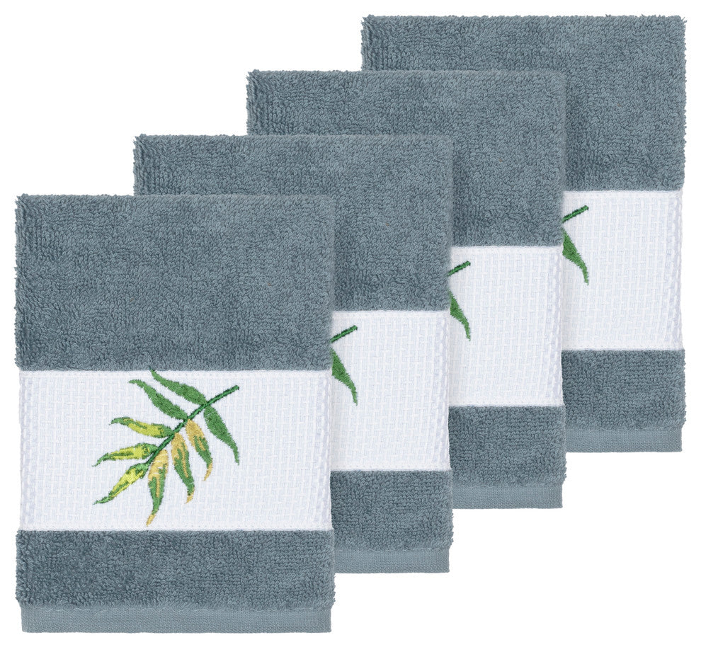 Zoe 4 Piece Embellished Washcloth Set