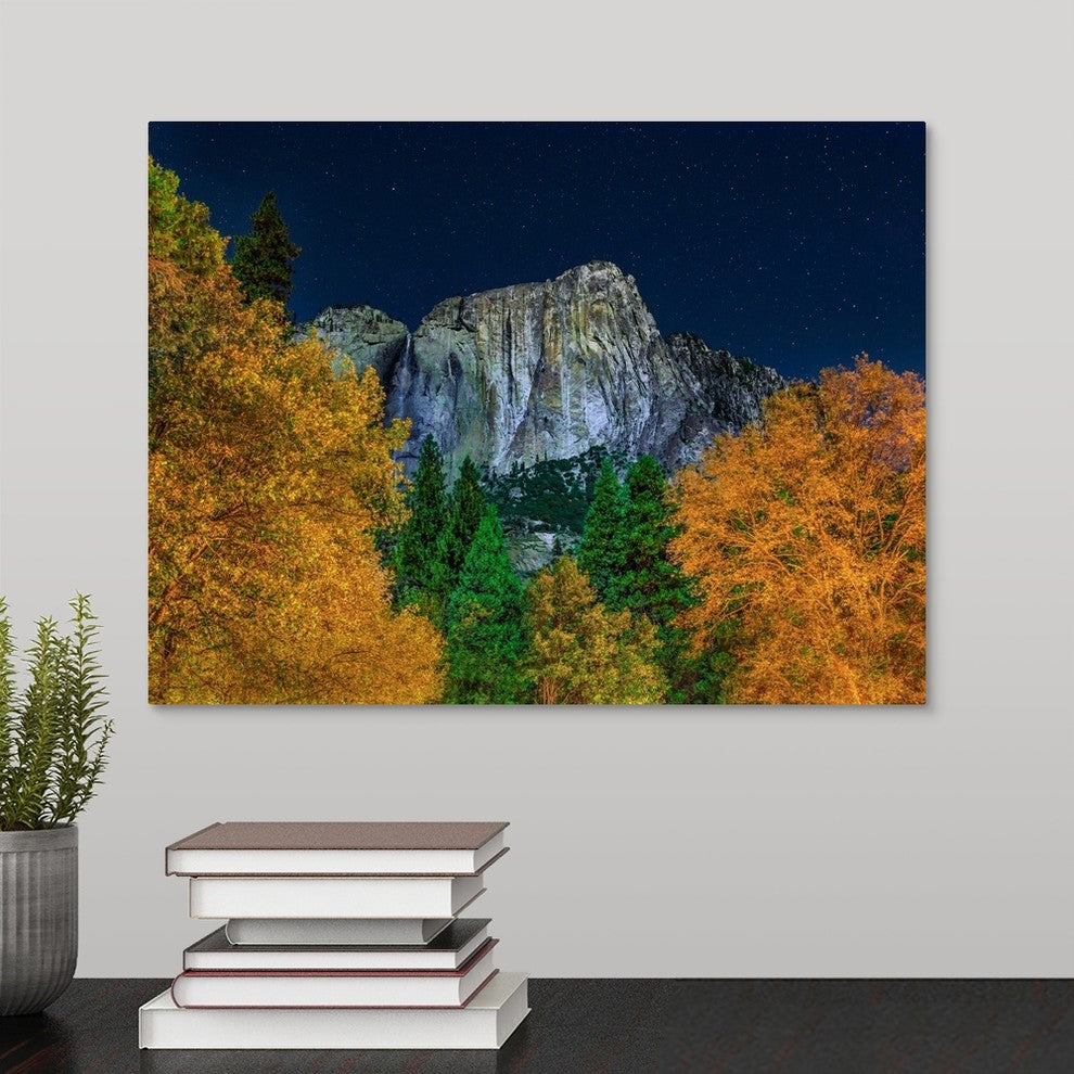 "Yosemite Night" Wrapped Canvas Art Print, 16"x12"x1.5"