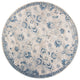 HomeRoots 7' Round Polypropylene Grey or Blue Area Rug