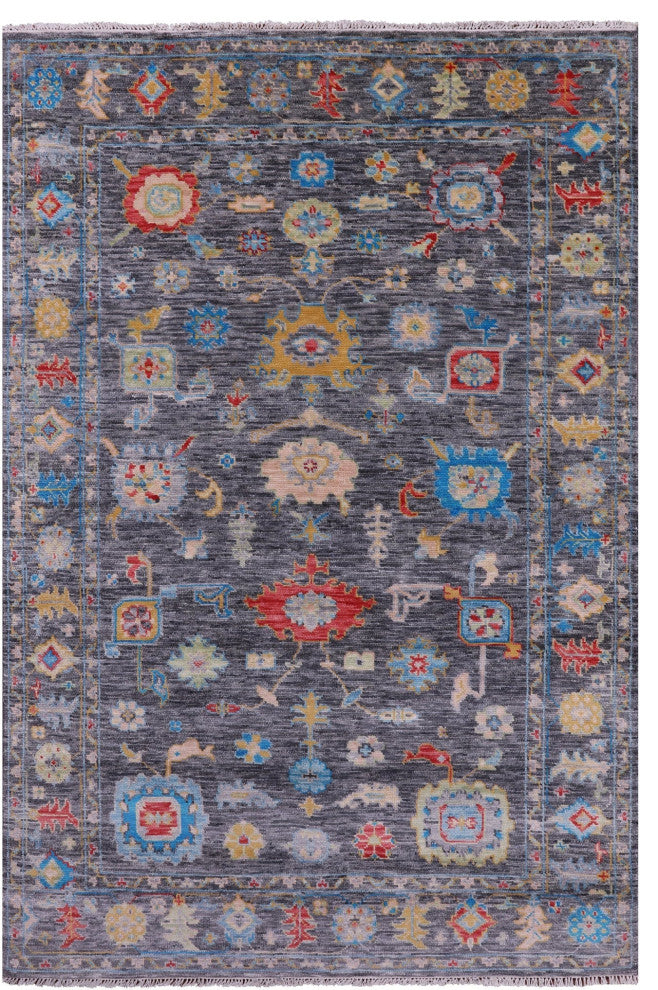 6' 1" X 9' 1" Turkish Oushak Hand Knotted Wool Rug - Q15620