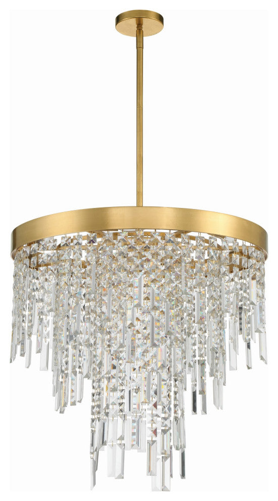 Crystorama Lighting Group WIN-216-CL-MWP Winfield 6 Light 24"W - Antique Gold