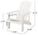 Leighton Outdoor Adirondack Chairs, Set of 2, White