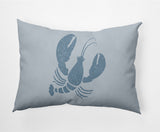 14x20" Lobster Nautical Decorative Indoor Pillow, Dusty Smoke