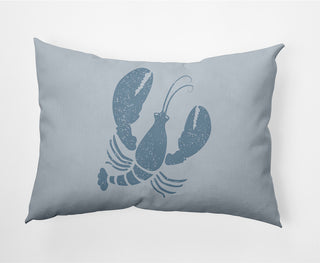14x20" Lobster Nautical Decorative Indoor Pillow, Dusty Smoke