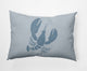 14x20" Lobster Nautical Decorative Indoor Pillow, Dusty Smoke