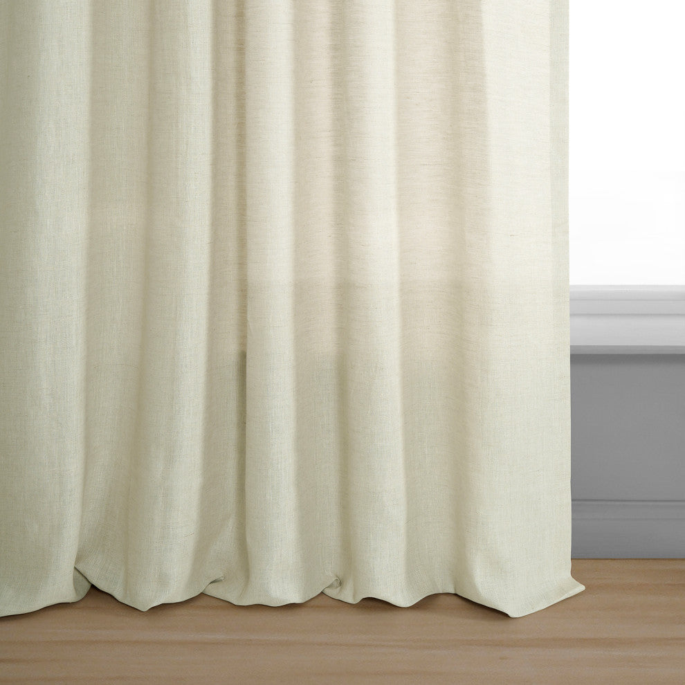 Birch Linen Sheer Curtain Single Panel, 50"x120"