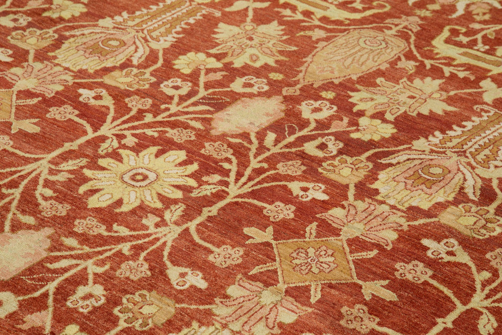 Rug N Carpet - Handmade Oriental 12' 0" x 14' 7" Oversize Oushak Area Rug