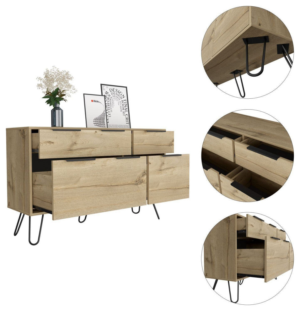 Begonia Double Dresser, Light Oak