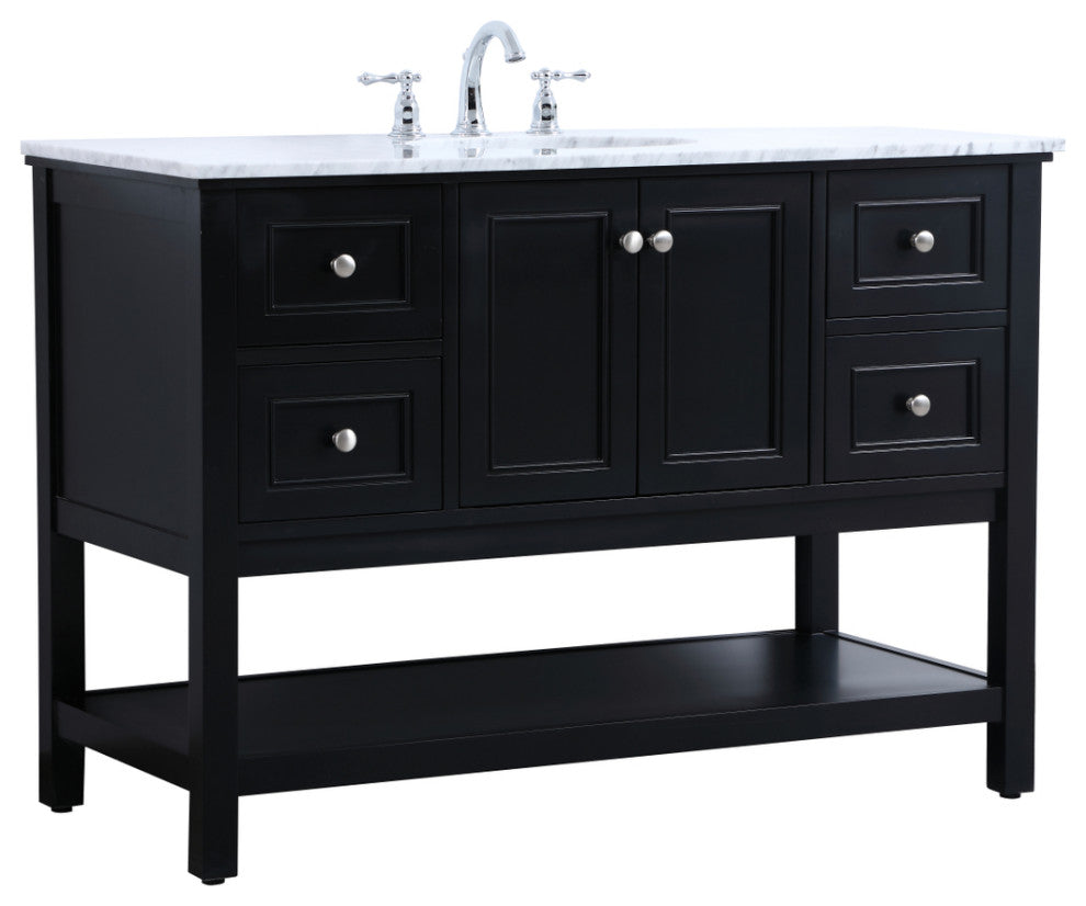 Matilda 48" Single Bathroom Vanity Set, Black