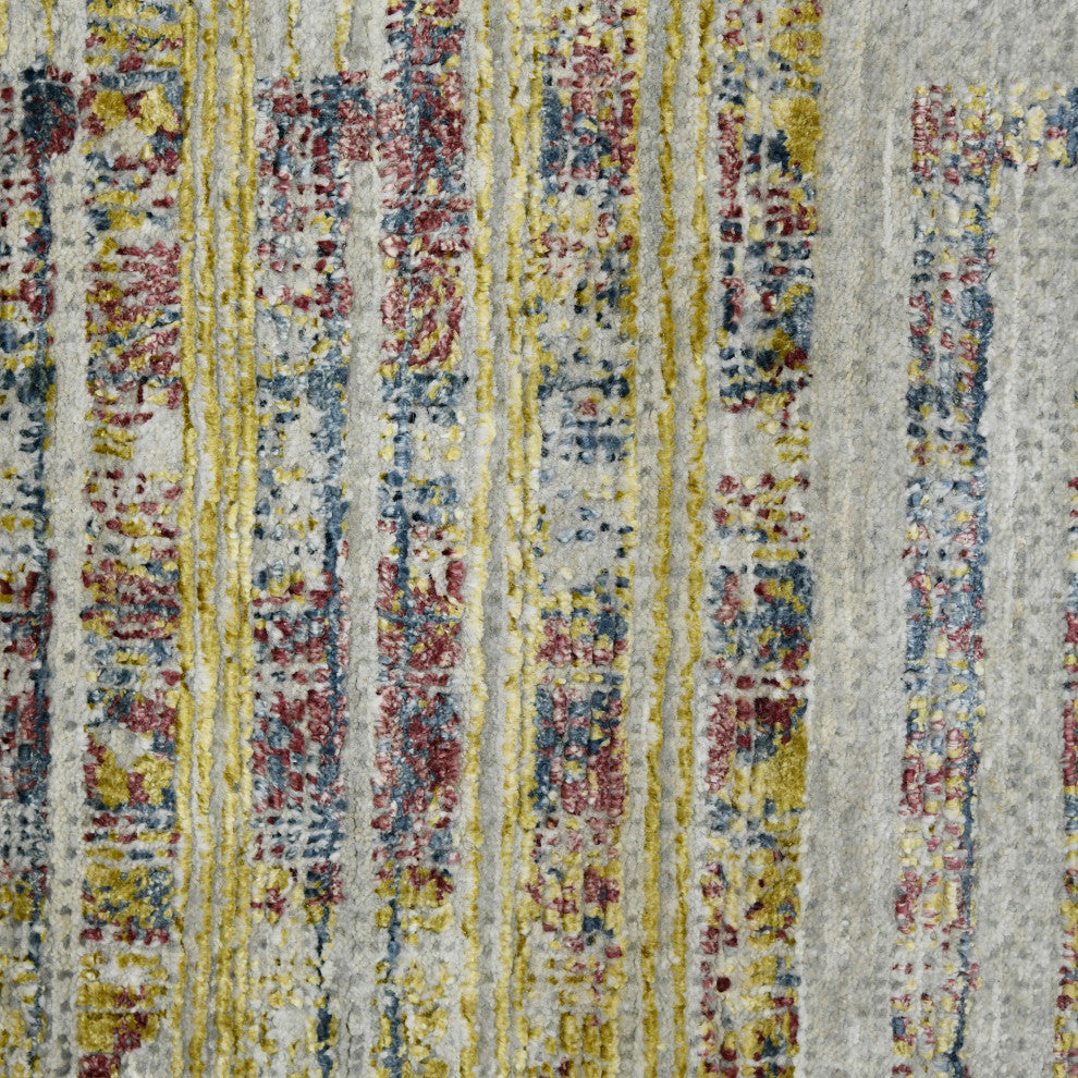 Dazzle Area Rug, Yellow, 8' x 10', Geometric