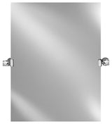 Frameless Bevel Mirror w/ Tilt Brackets, Polished Chrome, 20"x30"