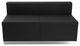 Black Bonded Leather Loveseat, Black