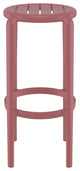 Tom Resin Bar Stool, Set of 2, Black, Marsala