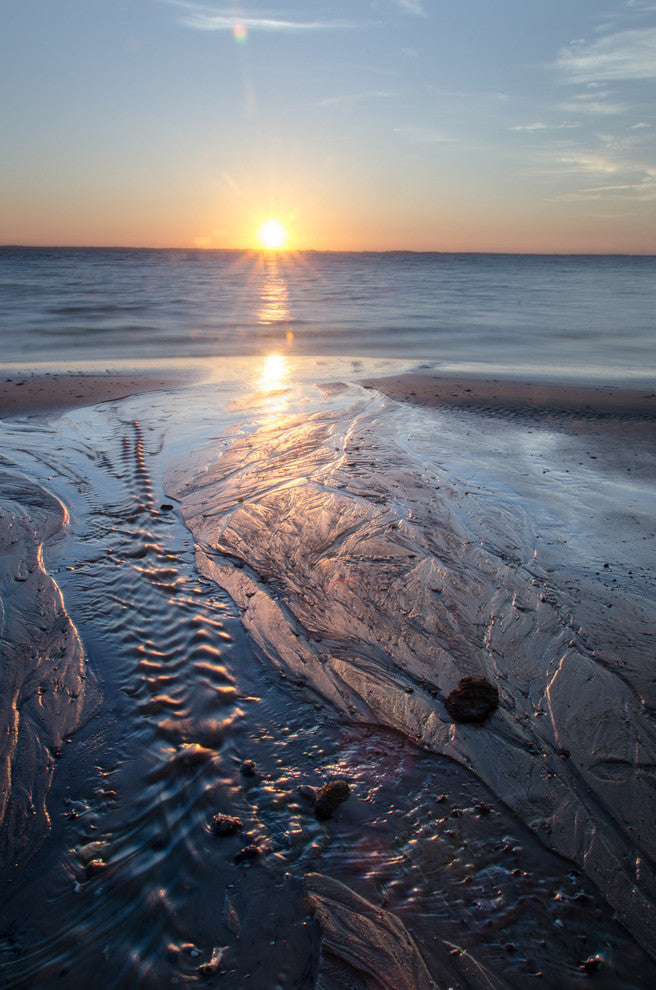 Low Tide Ravine Landscape Photo, Beach Unframed Wall Art Print, 12" X 16"