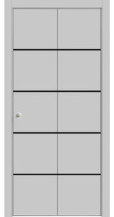 Bi-fold Doors 36 x 84 | Planum 0015 Grey Matte with  | Sturdy Tracks