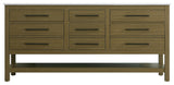 Home Living 72" Double Bathroom Vanity, Chestnut Brown