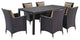 Espresso Mocha Convene 7 Piece Outdoor Patio Dining Set