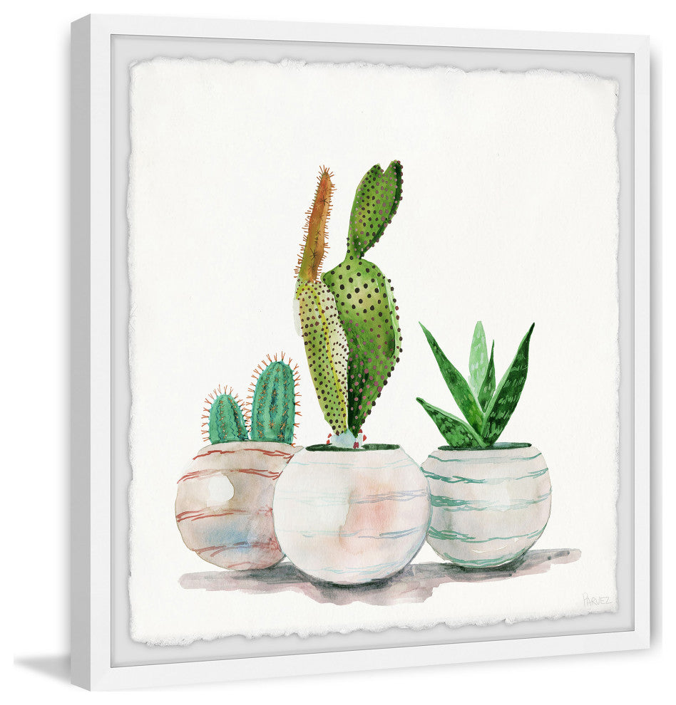 "Cactus Planters" Framed Painting Print