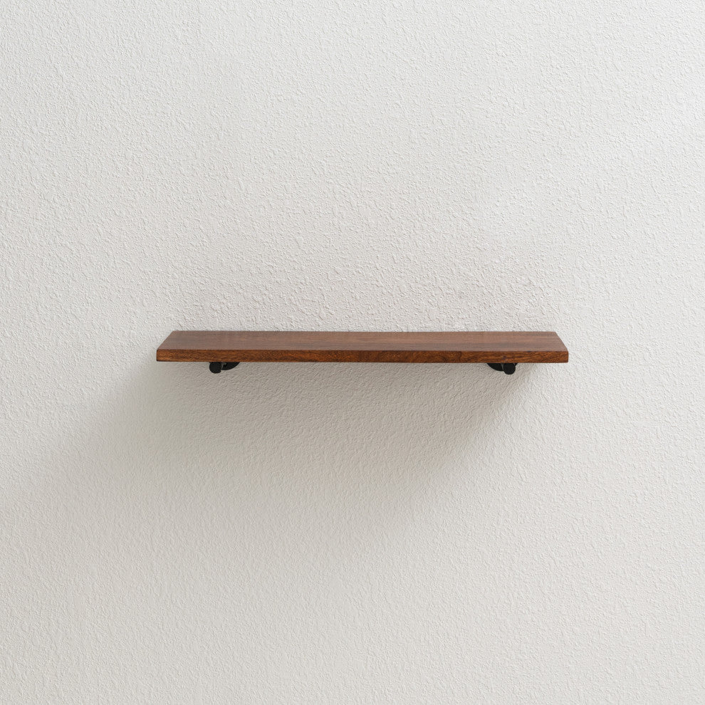 Bailey Wall Mounted Shelves, Walnut, 24"