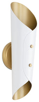 Vest Sconce, White and Natural Brass