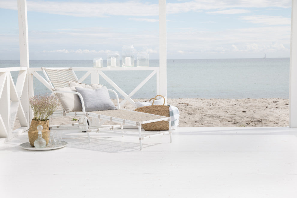 Josephine Outdoor Sun Lounger, Dove White