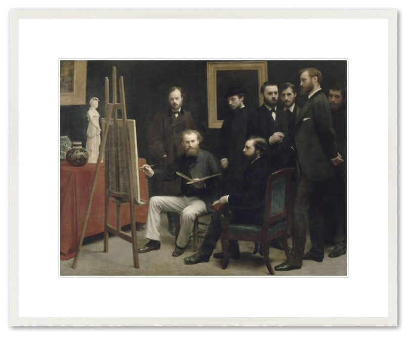 Un atelier aux Batignolles Otto Scholderer, Manet, Renoir, Zacharie Astruc, Emil