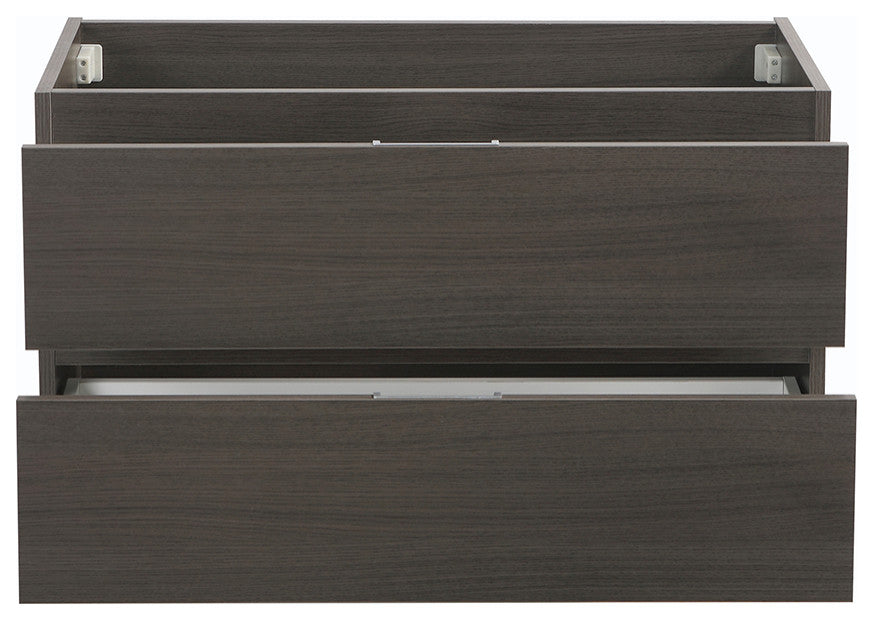 Valencia Wall Hung Bathroom Cabinet, Gray Oak, 36"