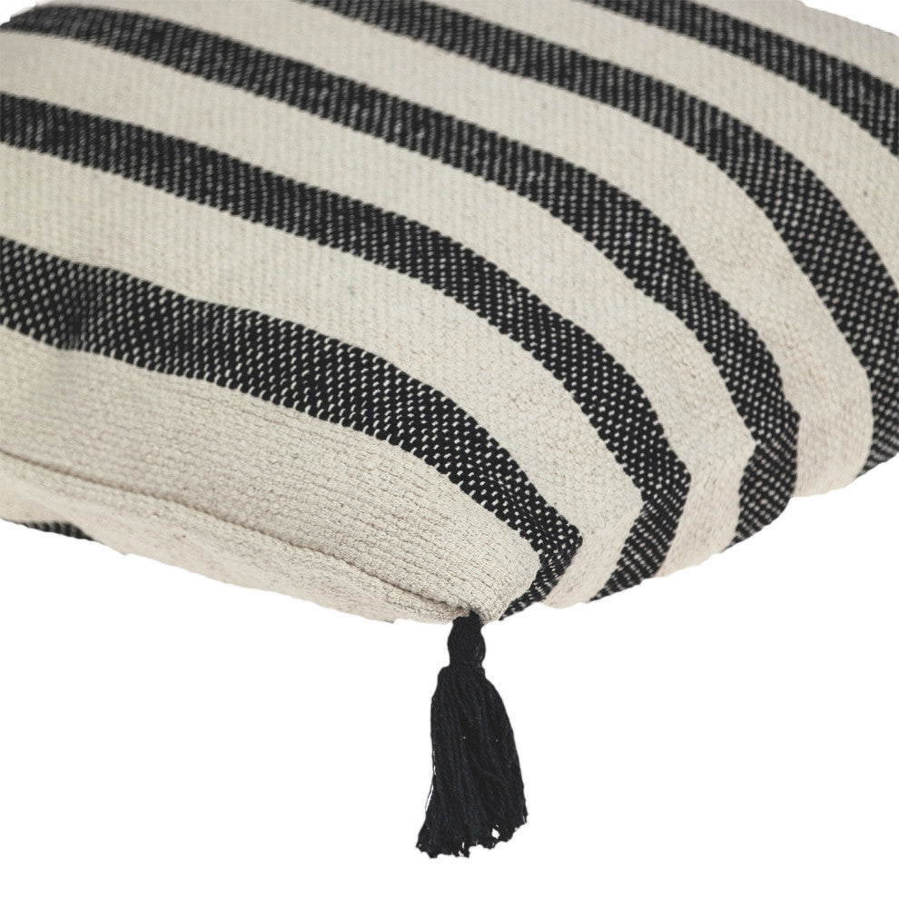 Parkland Collection Cruza Transitional Beige Pillow Cover With Poly Insert, 24"