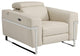 Prato Genuine Italian Leather Modern Chair, Beige