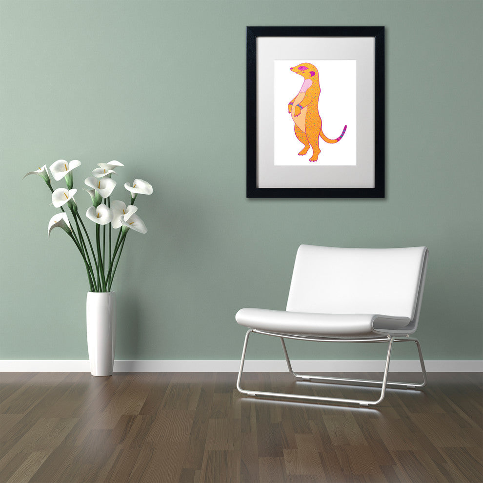 Hello Angel ''Happy Meer'' Art, Black Frame, White Mat, 20x16