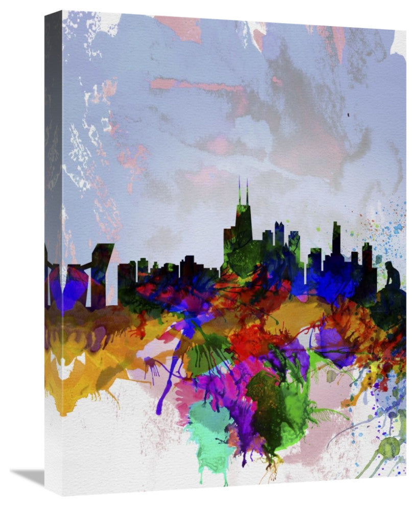 "Copenhagen Watercolor Skyline" Fine Art Print