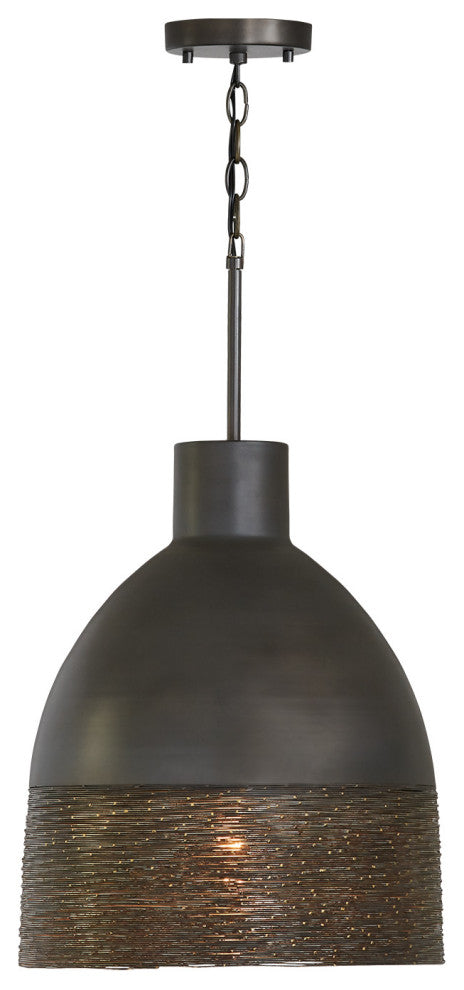 Capital Lighting 335112 Sana 15"W Pendant - Grey Iron