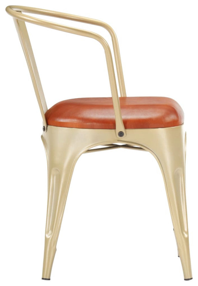 vidaXL Dining Chairs 6 pcs Brown Real Leather