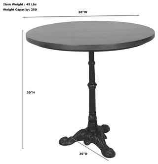 Velio Bistro Table, Natural Driftwood/Aged Iron