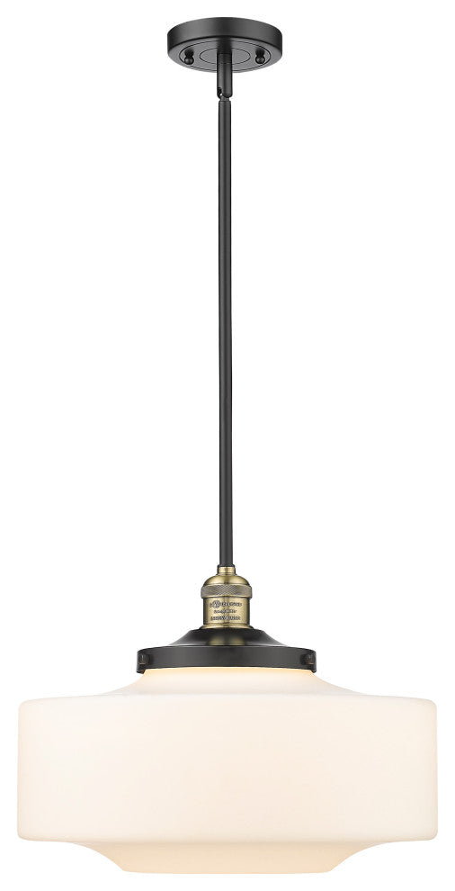 INNOVATIONS 201S-BAB-G691-16 1-Light Mini Pendant Black Antique Brass