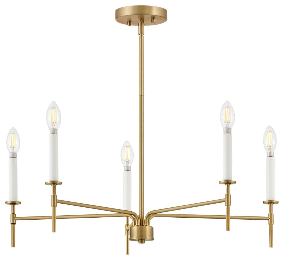 Lark Hux Medium Single Tier, Lacquered Brass