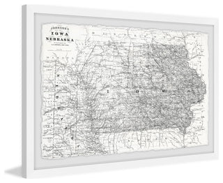 "White Iowa" Framed Painting Print, 36x24