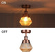 Industrial Semi Flush Mount Ceiling Light Fixture, Antique Ceiling Lamp