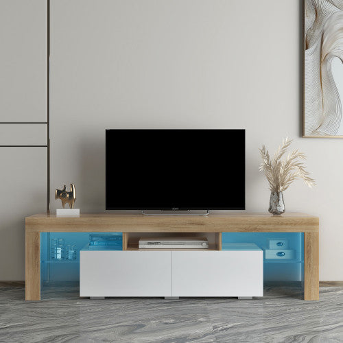Vintage black TV cabinet MDF TV benches with rustic OAK finish