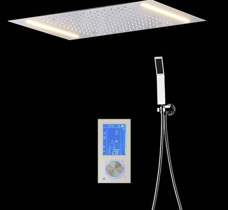 Emilia Posh LED Digital Control Thermostatic Rainfall Bathroom Shower Set