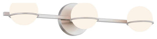 Fusion - Centric 3-Light Bath Bar - Brushed Nickel Finish - Opal Glass Shade