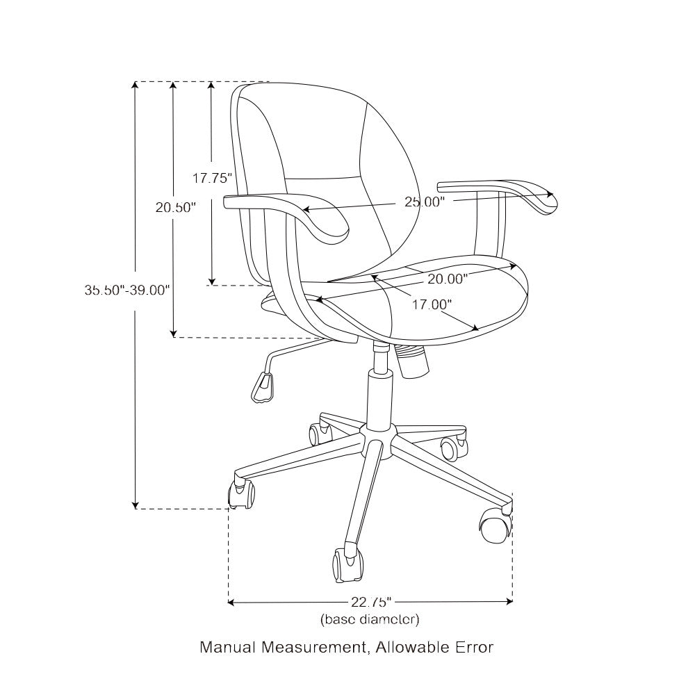Beige Gaslift Adjustable Swivel Office Chair