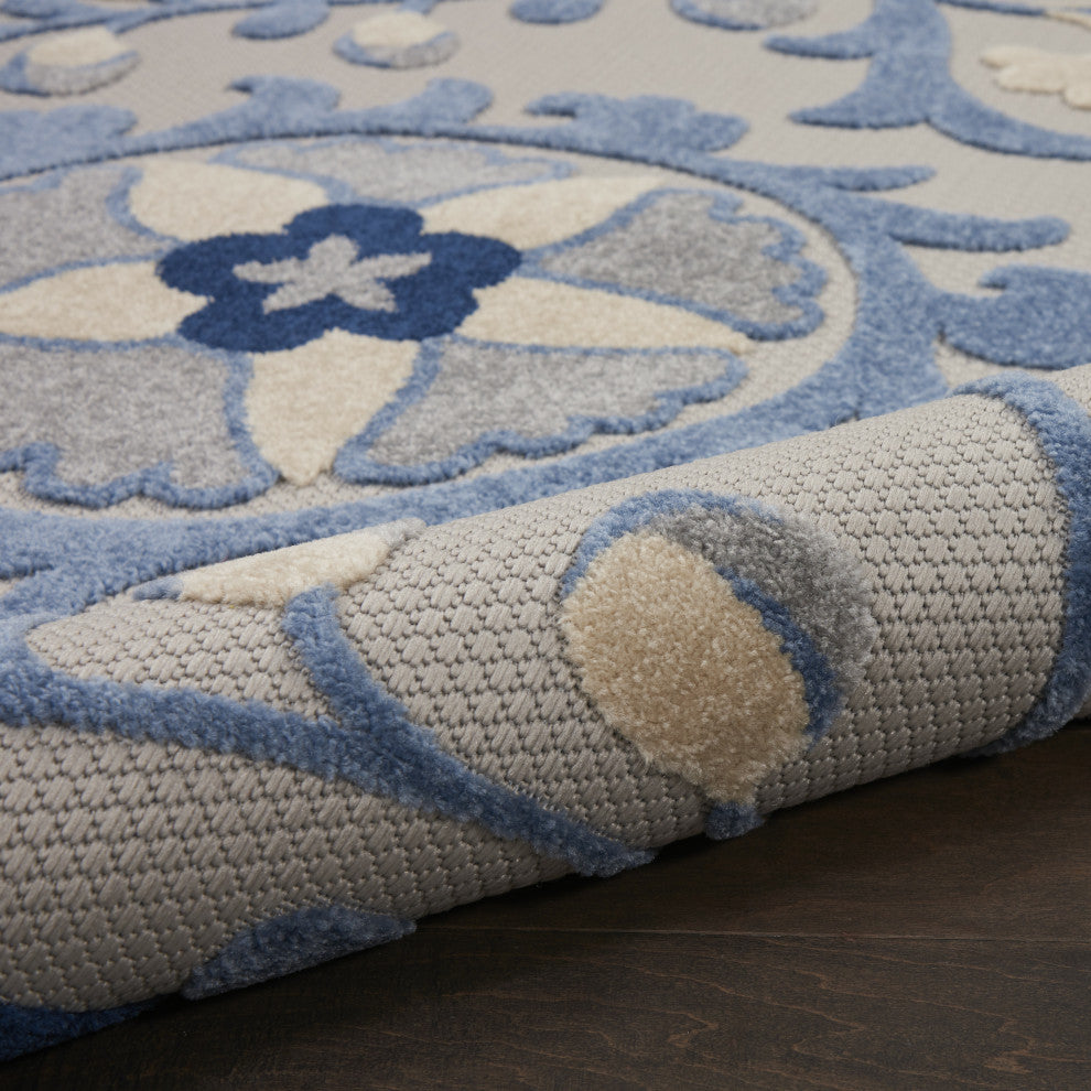 Nourison Aloha ALH17 Rug 10'x13' Blue/Gray Rug