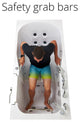 Ella Shak 36"x72" Air + Hydro + Foot Massage Walk-In tub, Outward Door, 2 Drains, 5 Piece Fast Fill Faucet, Right Drain