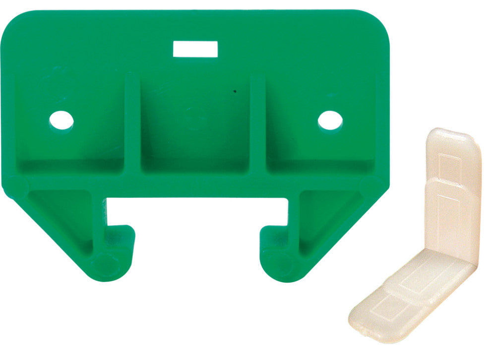 Drawer Track Guide Kit, 1-1/8", Plastic, Green, 2Pack