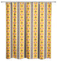 Folk Flower Pattern in Yellow Shower Curtain